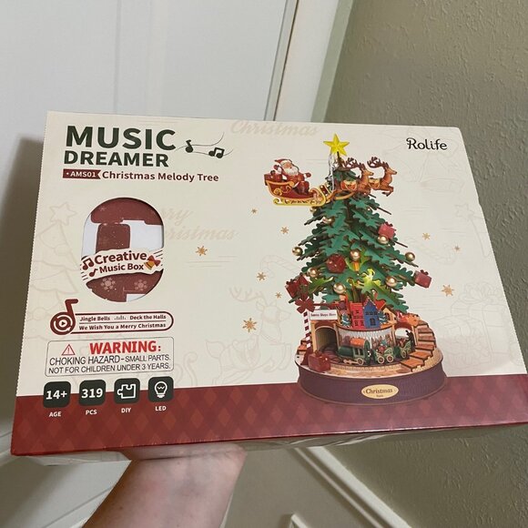 Rolife 3D Puzzle Christmas Melody Tree Music Box Dreamer Wooden DIY Kit - Picture 1 of 9